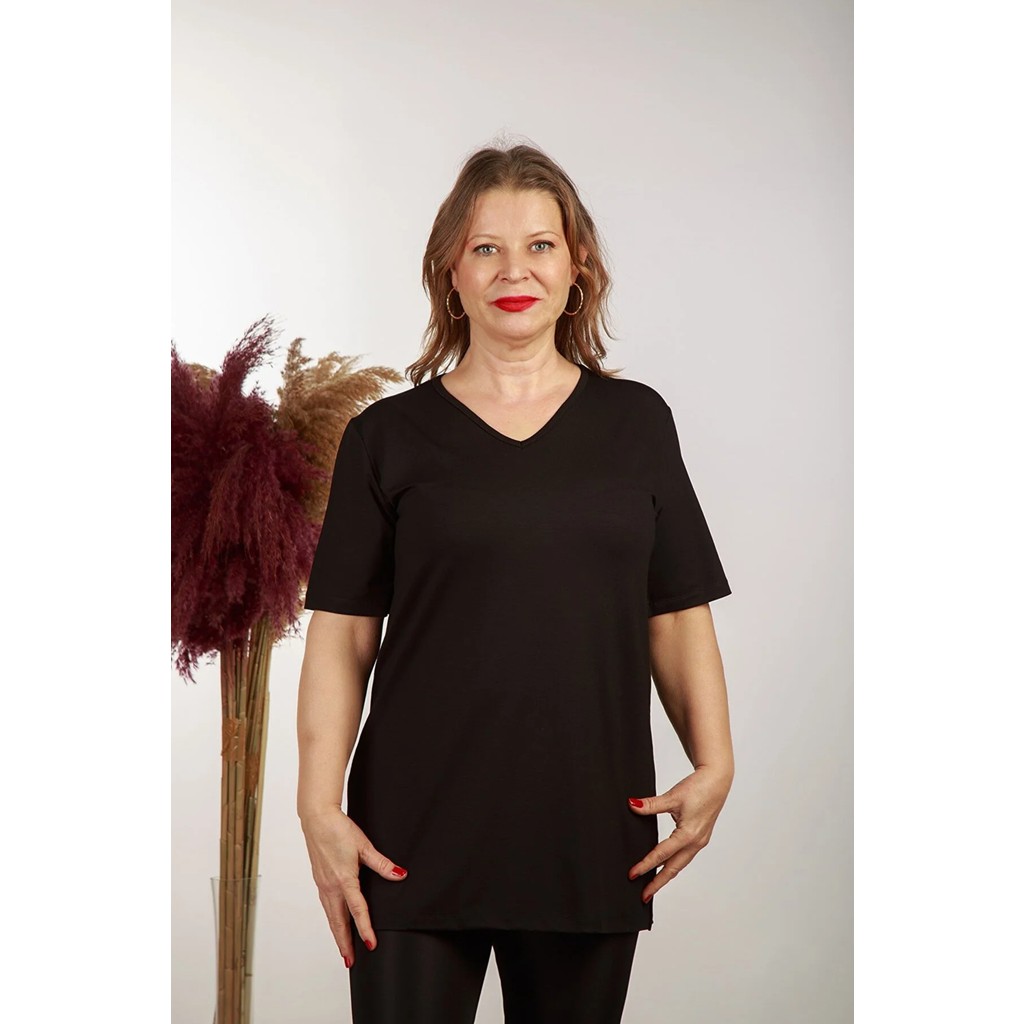 Boutique Arzu Inan Tunik V Yaka Kısa Kollu Yıtmaçlı Tunik Fiyatı