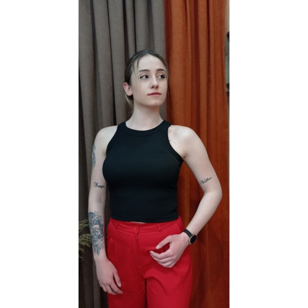 Boutique Bordo Kadın Siyah Kaşkorse Kolsuz Halter Yaka Bluz Bluz Fiyatı