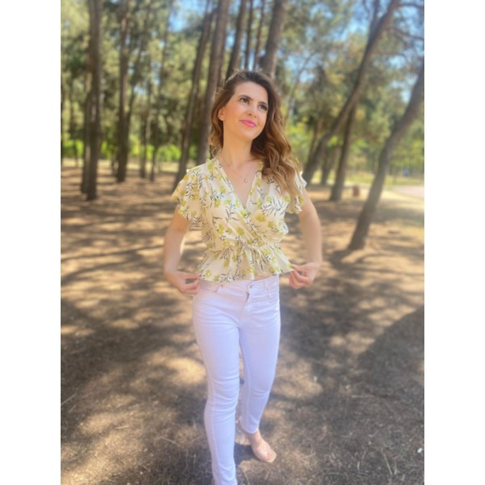 Boutique De Noche Slim Fit Dar Kesim Kadın Pantolon - Beyaz Bayan Jeans / Kot Pantolon Fiyatı
