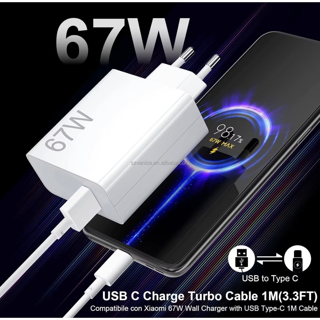 Bowie 67w Turbo type-c Akım korumalı hassas şarj aleti seti Saniye sayaçlı süper charger - Beyaz Bilgisayar Çevirici ve Adaptörü Fiyatı