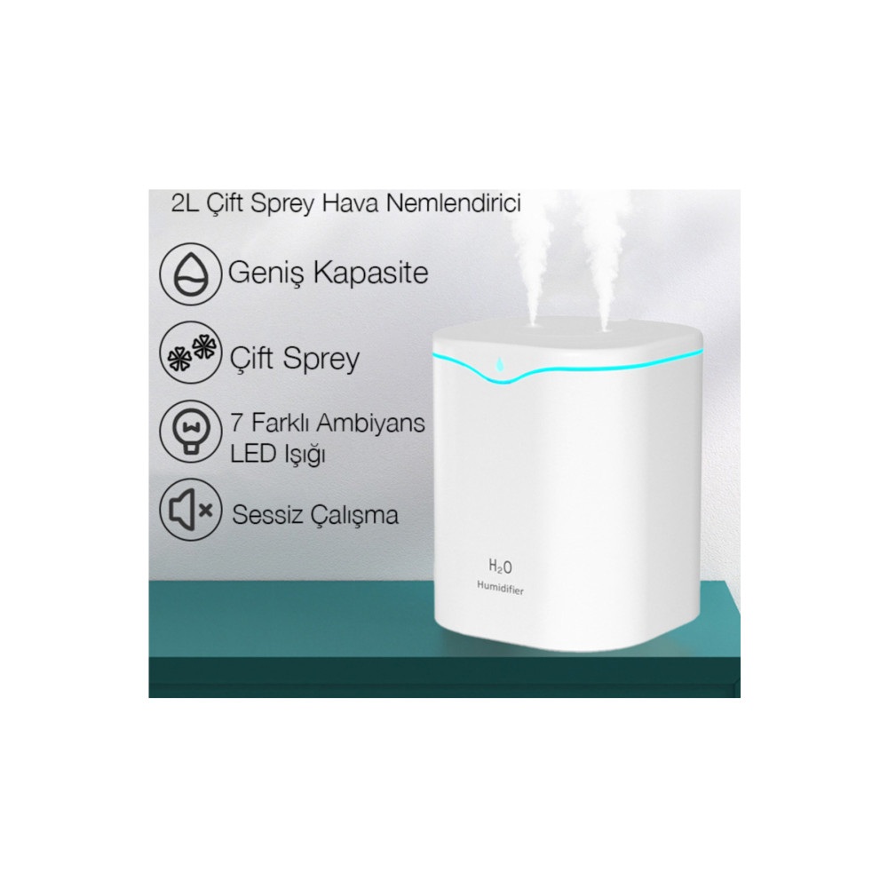 Bowie Büyük boy Ultrasonik Hava Nemlendirici Buhar Makinası Bebek Çocuk Odaları için humidifer 7 renk rgb Hava Temizleme - Nemlendirme Cihazları Fiyatı