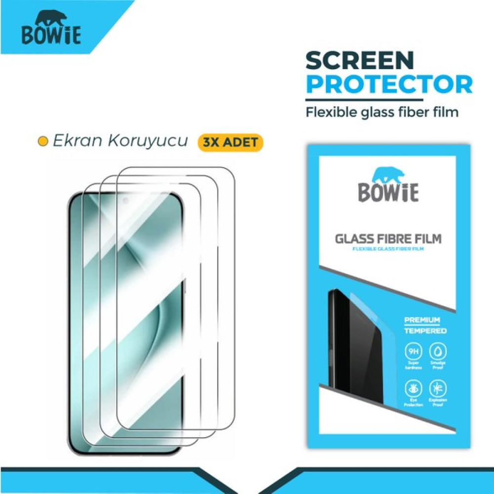 Bowie Samsung Galaxy S24 Fe Için Nano Tempered Ekran Koruyucu 3 Adet Set Cep Telefonu Ekran Koruyucusu Fiyatı