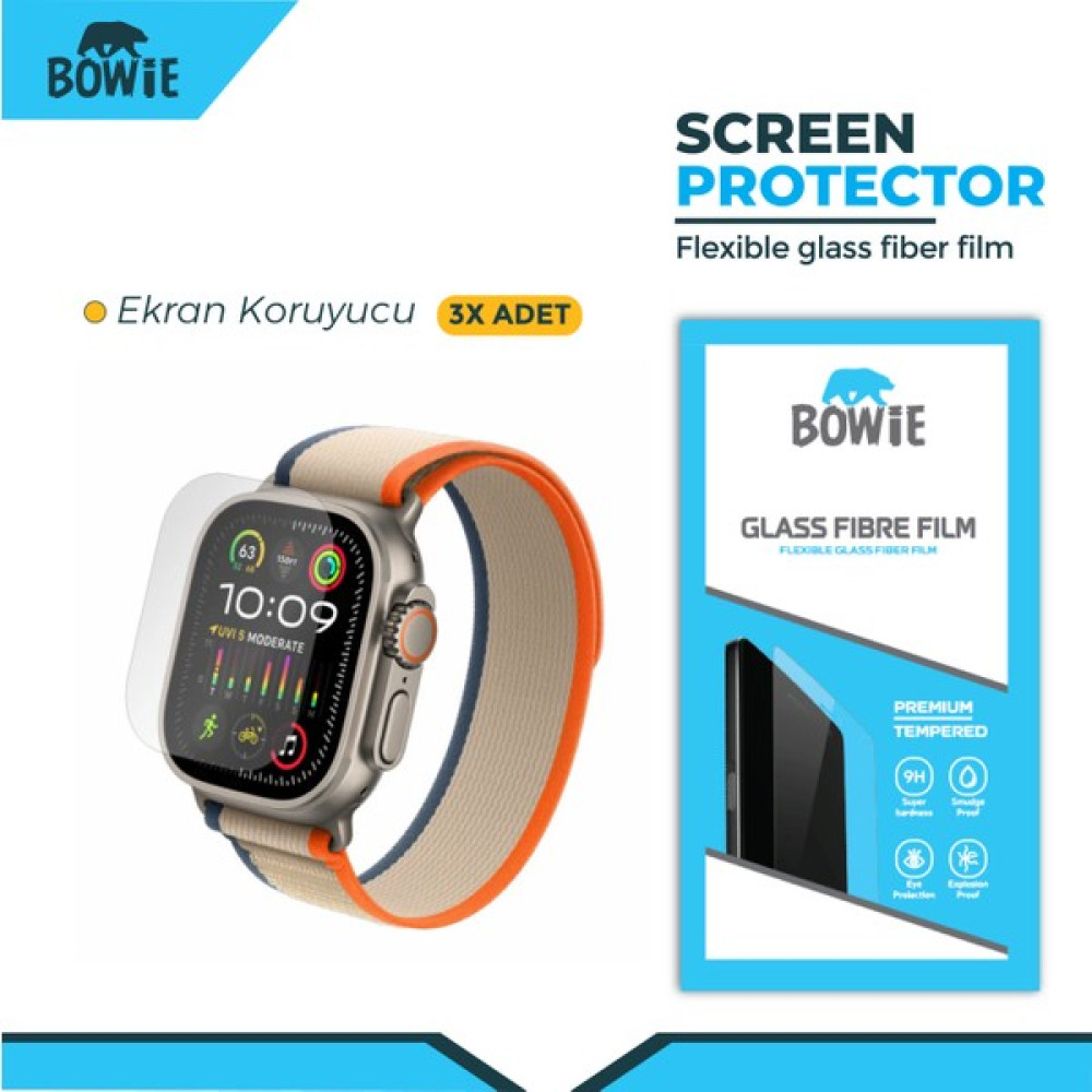 Bowie Watch Ultra 49 mm İçin Nano Tempered Ekran Koruyucu 3 Adet Set Giyilebilir Teknoloji Aksesuarları Fiyatı
