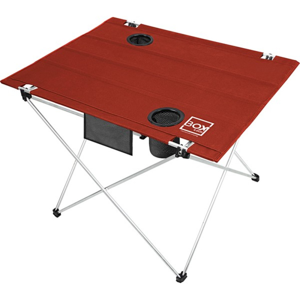 Box&Box Katlanabilir Kumaş Kamp ve Piknik Masası, Kırmızı, 2 Bardak Gözlü, Geniş 73 x 55 x 48 cm Kamp & Piknik Masası Fiyatı