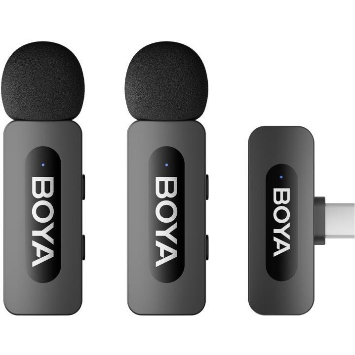 Boya By-V20 Type-C Kompakt Kablosuz Yaka Mikrofonu (Yeni Versiyon) - Siyah Bilgisayar Çevirici ve Adaptörü Fiyatı
