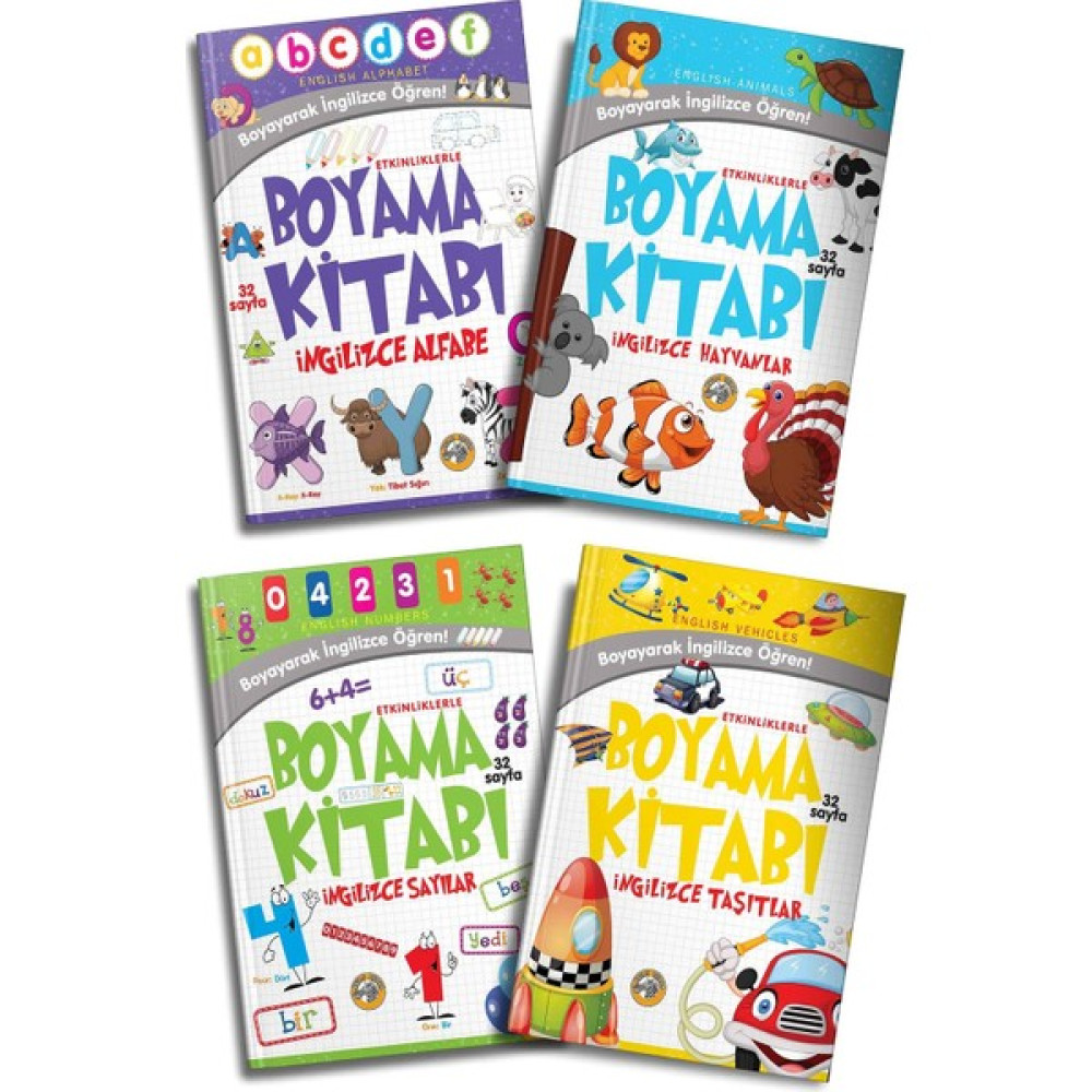 Boyayarak Ingilizce Öğren Seti (4 Kitap) - Emrecan Zengin Aktivite & Eğitici Kitaplar Fiyatı