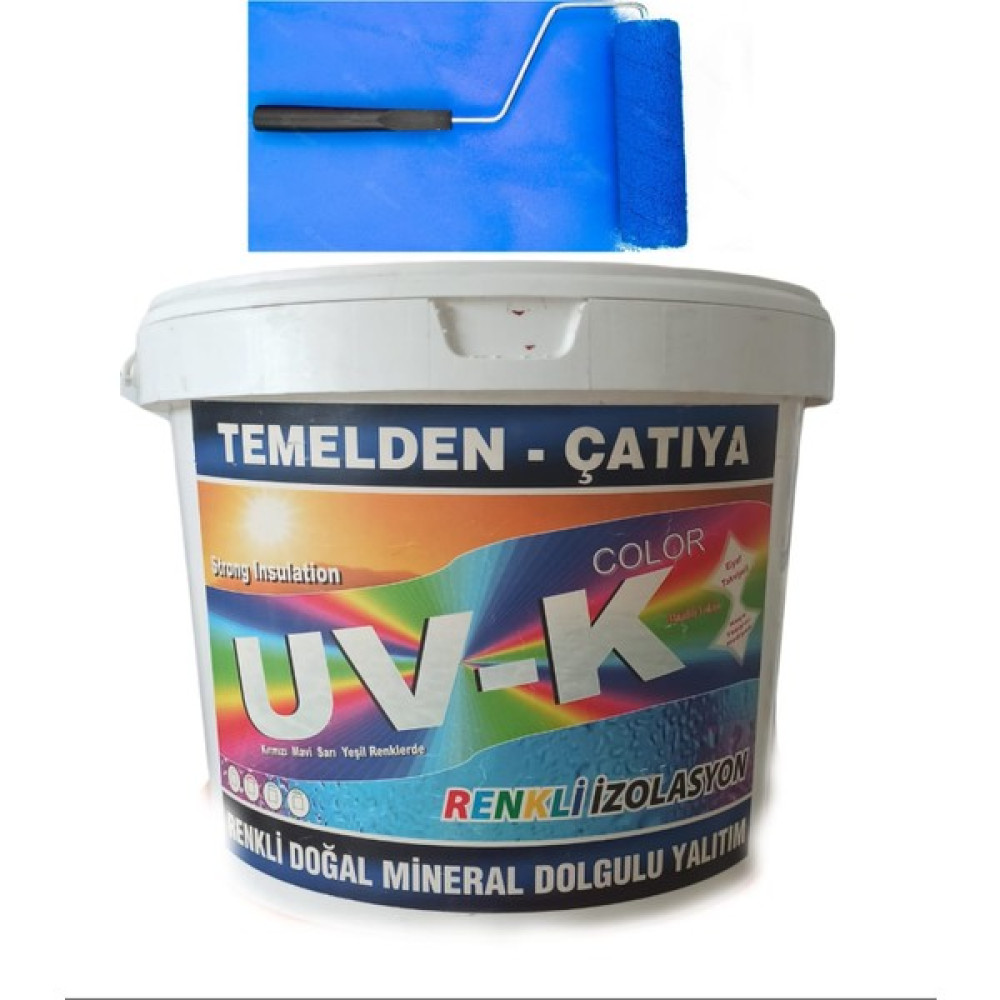 Boysat Uv-K Color / Premium Silikonlu Su Izolasyon Boyası 15 kg Mavi Oto Boyaları Fiyatı