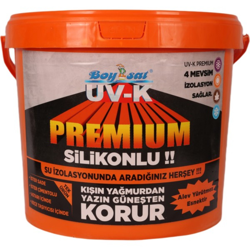 Boysat Uv-K Premium Silikonlu Su Izolasyon Boyası 15 Kg. - 15 kg Dış Cephe Yalıtım Malzemeleri Fiyatı