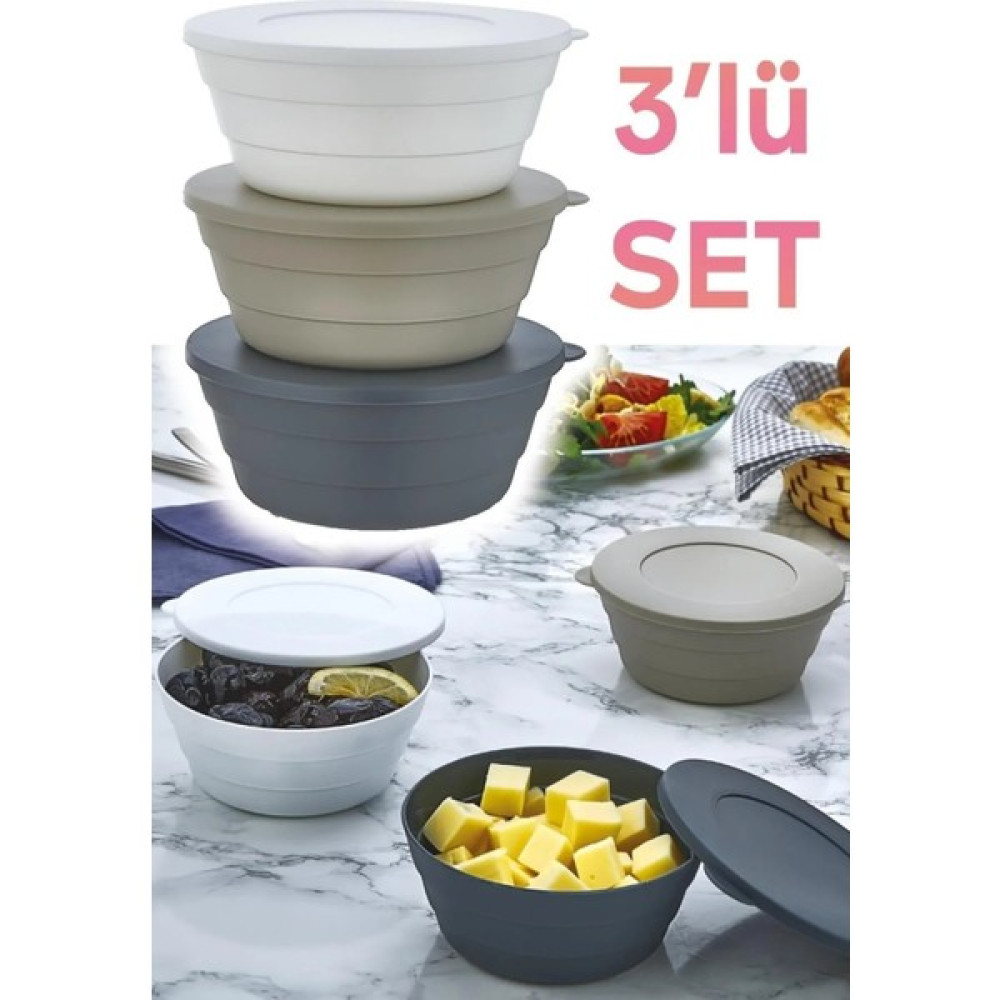 Boz House 3'lü Saklama Kabı Seti Çerezlik Kahvaltılık Saklama Kabı Küçük Saklama Kabı 350 ml Saklama Kapları Fiyatı