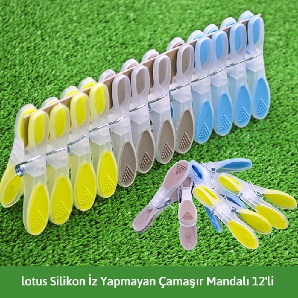 Bozdağlar Lotus Özel Silikonlu Çamaşır Mandalı 12'Li Çamaşır Kurutma Makineleri Fiyatı