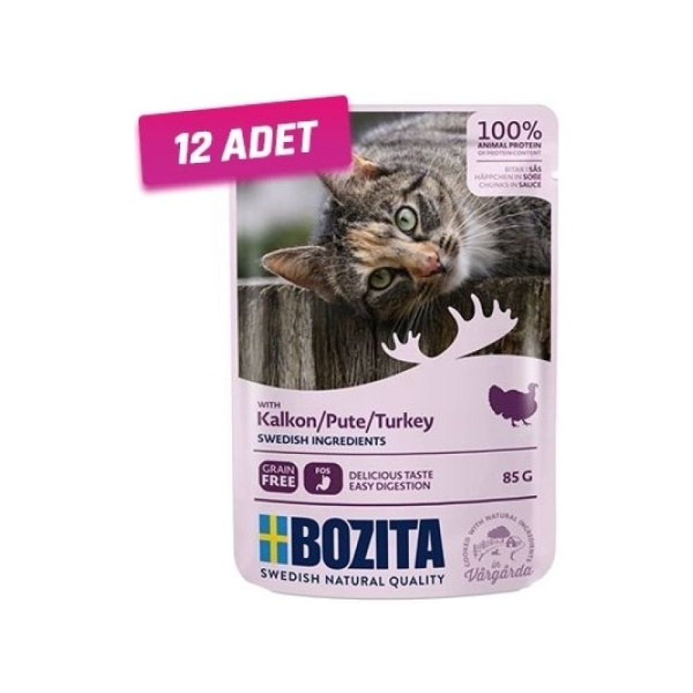 Bozita 12 Adet - Bozita Pouch Hindi Etli Tahılsız Yetişkin Kedi Konservesi 85 gr Evcil Hayvan Ürünleri Fiyatı
