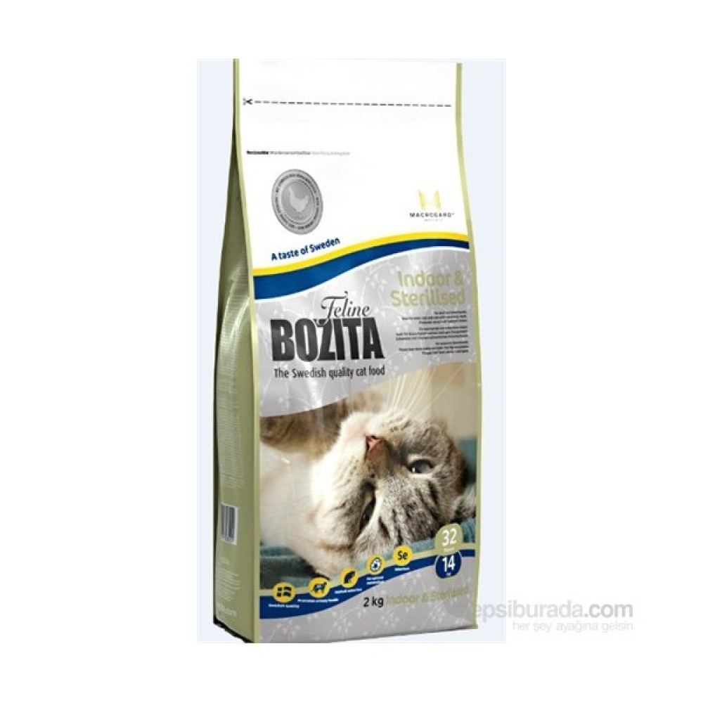 Bozita Feline Indoor Sterilised Evde Yaşayan ve Kısırlaştırılmış Kedi Maması 2 Kg Evcil Hayvan Ürünleri Fiyatı