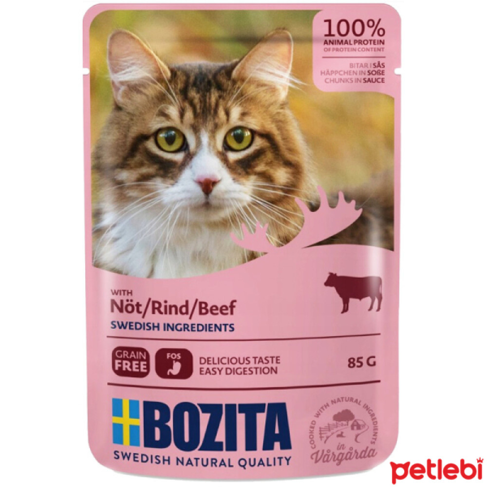 Bozita Pouch Jöle Soslu Parça Sığır Etli Tahılsız Yetişkin Kedi Konservesi 85gr Evcil Hayvan Ürünleri Fiyatı