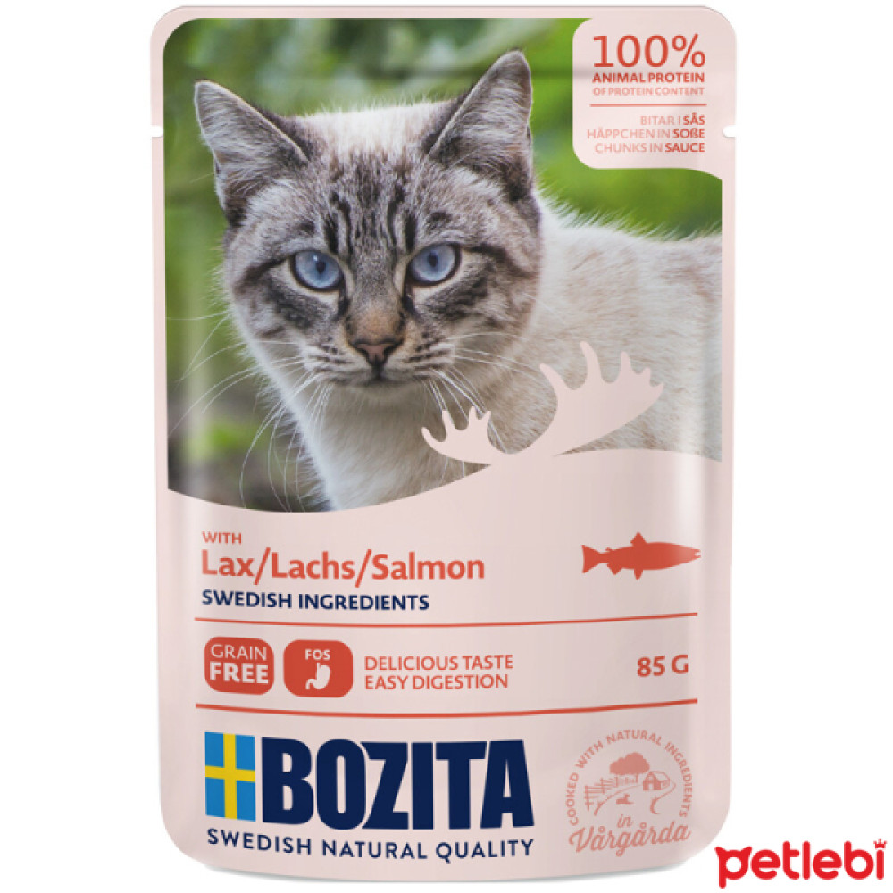 Bozita Pouch Jöle Soslu Parça Somon Balıklı Tahılsız Yetişkin Kedi Konservesi 85gr Evcil Hayvan Ürünleri Fiyatı