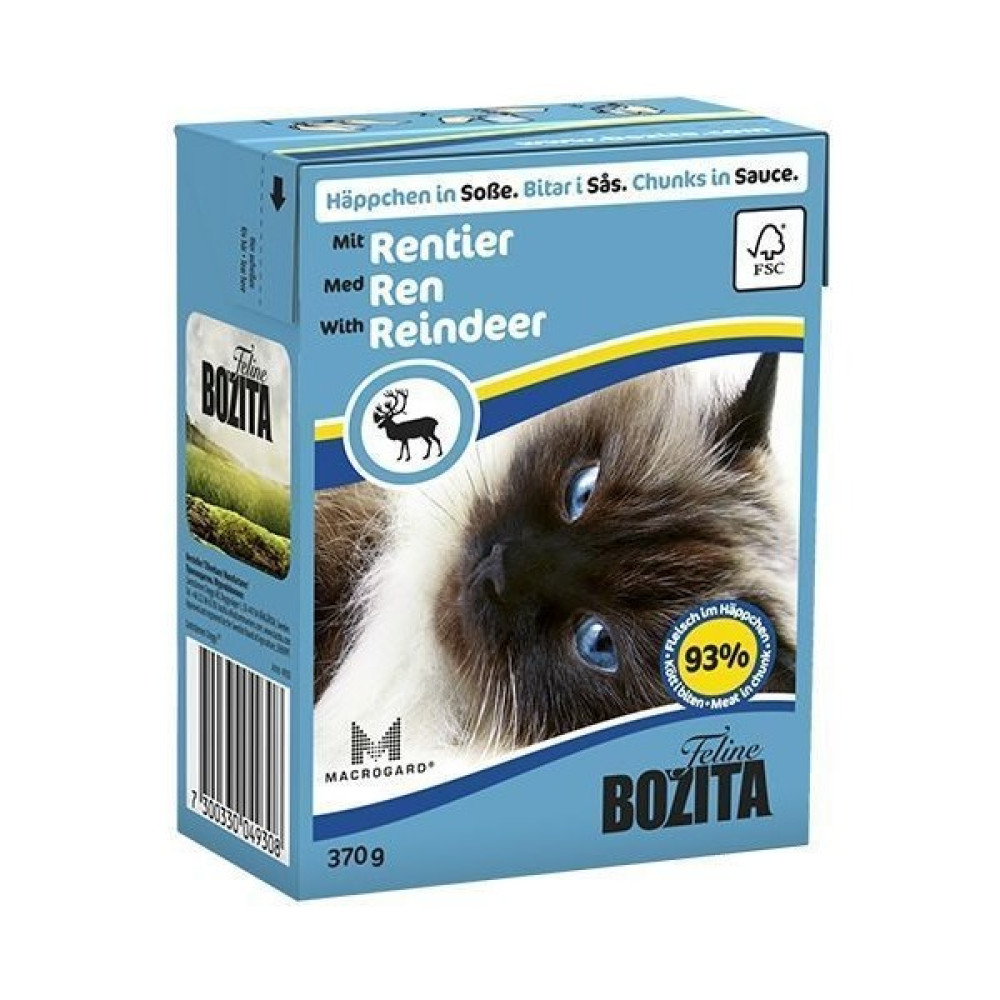 Bozita Tahılsız Isveç Ren Geyiği Parça Etli Tetra Paket Konserve Kedi Maması 370 gr Evcil Hayvan Ürünleri Fiyatı