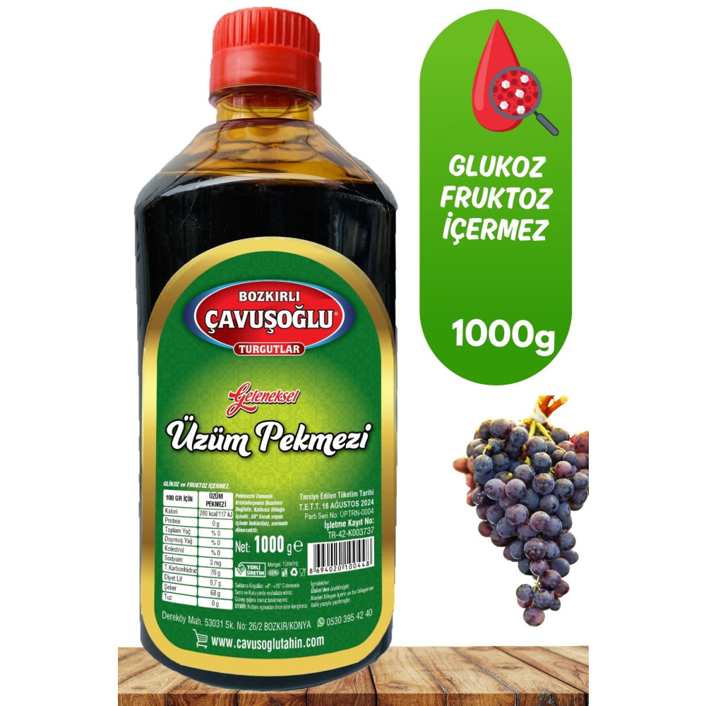 Bozkırlı Çavuşoğlu Üzüm Pekmezi 1000 g Tahin Pekmez ve Helva Fiyatı