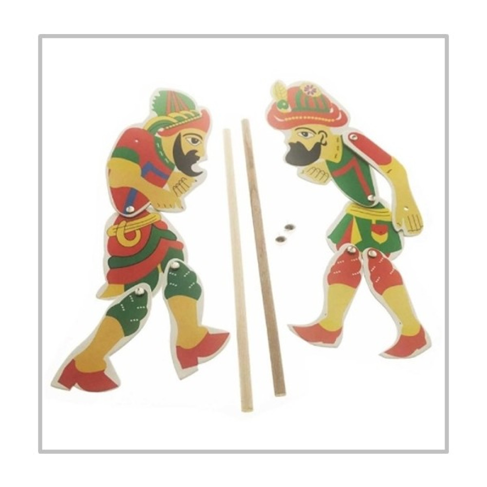 Bozkırlı Hacivat Karagöz Kukla Seti - 2 Adet - Renkli Bebek Oyuncakları Fiyatı