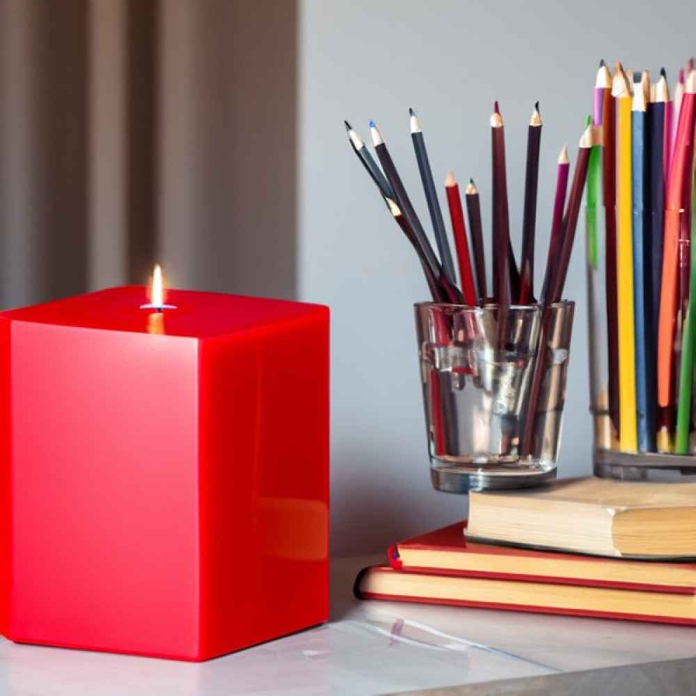 Bozkurt Kare Mum 10X12CM Büyük Küp - Kare Mum Uzun Yanan Kaliteli Mum - Kırmızı - 1 Adet Dekoratif Mum Fiyatı