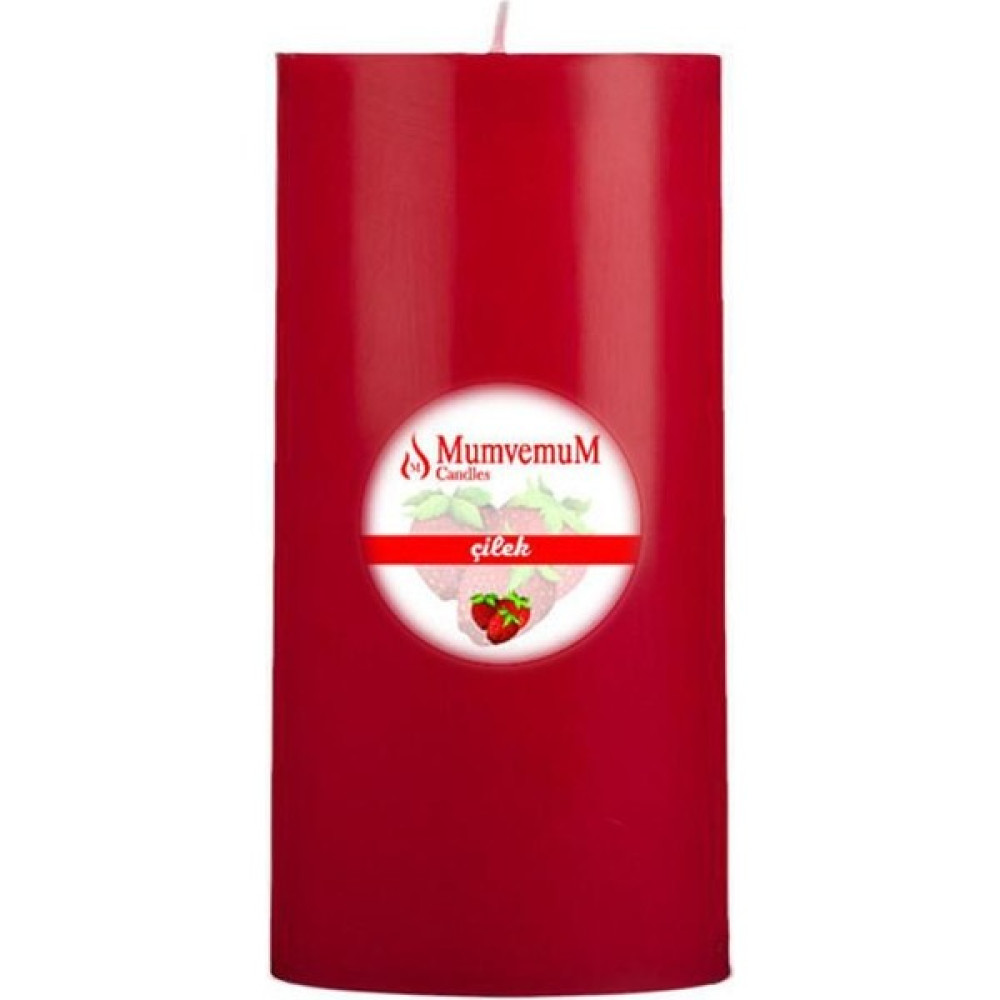 Bozkurt Mum Çilek Kokulu 7X20 Kırmızı Silindir Mum - Renkli - 1 Adet Dekoratif Mum Fiyatı