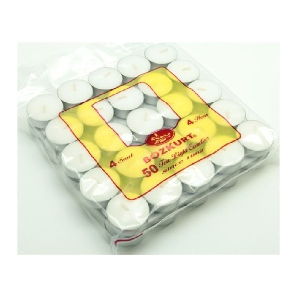 Bozkurt Tealight Mum 4 Saat Yanma Garantili Beyaz 50'Li Dekoratif Mum Fiyatı