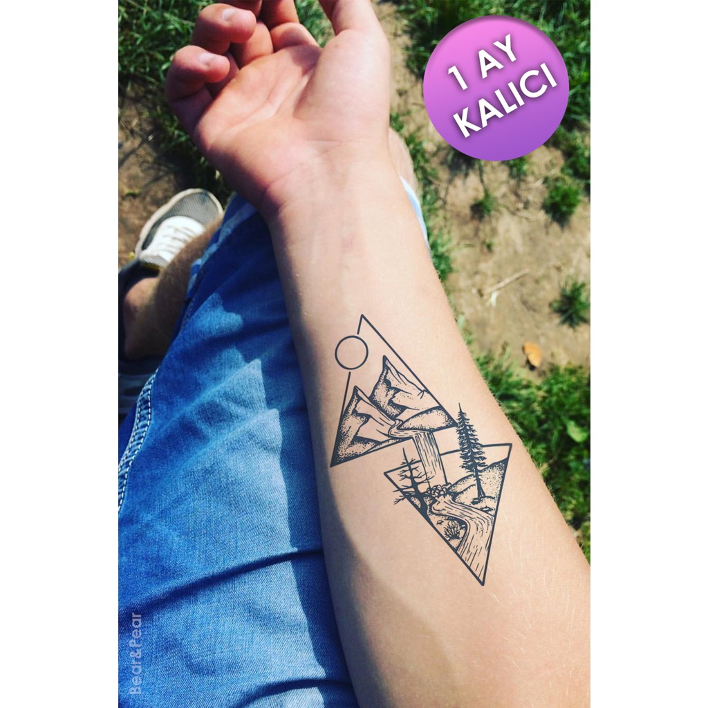 BP Tattoo 1 Ay Kalıcı Tattoo Gerçek Dövme Görünümlü Kampçı Manzara Dövmesi Diğer Fiyatı