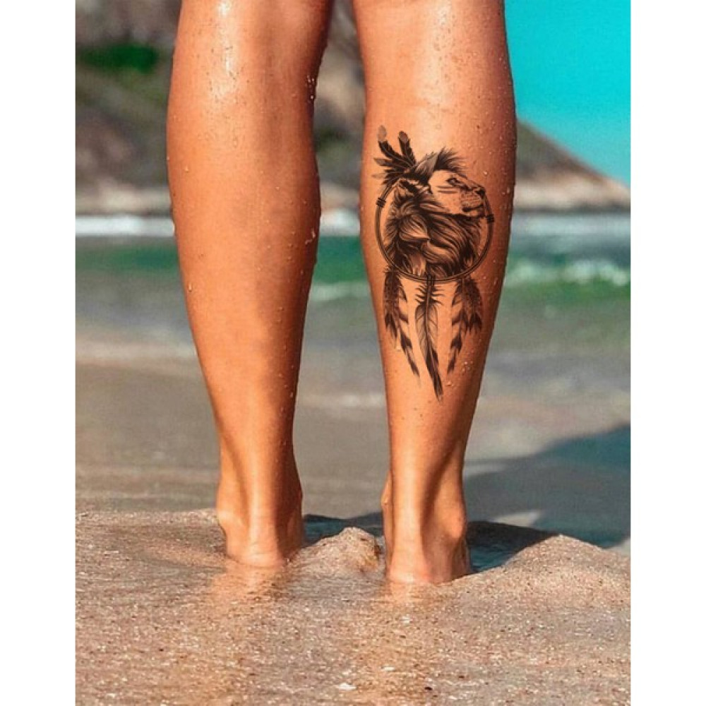 BP Tattoo Dreamcatcher Aslan ve Düş Kapanı Geçici Dövme Altın, Takı & Aksesuar Fiyatı