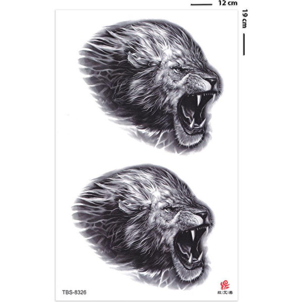 BP Tattoo Geçici Aslan Dövmesi Ikili Altın, Takı & Aksesuar Fiyatı