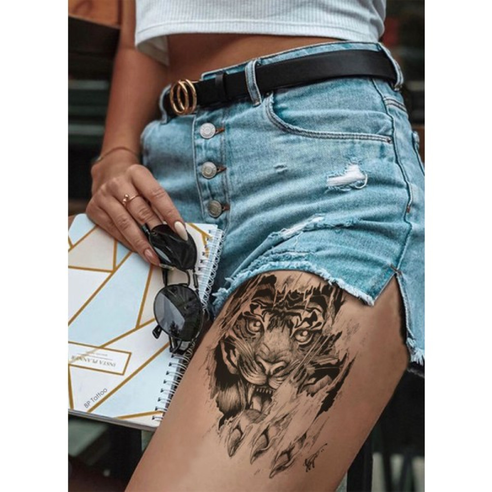 BP Tattoo Kaplan Pençesi Tattoo Gerçek Dövme Görünümlü Geçici Dövme Altın, Takı & Aksesuar Fiyatı