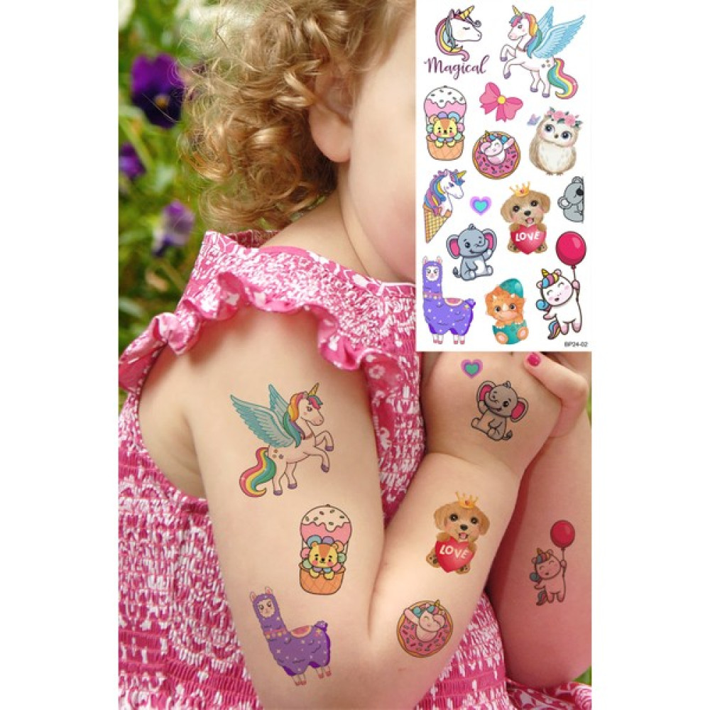 BP Tattoo Ponçik Hayvanlar Renkli Çocuk Dövmesi Altın, Takı & Aksesuar Fiyatı