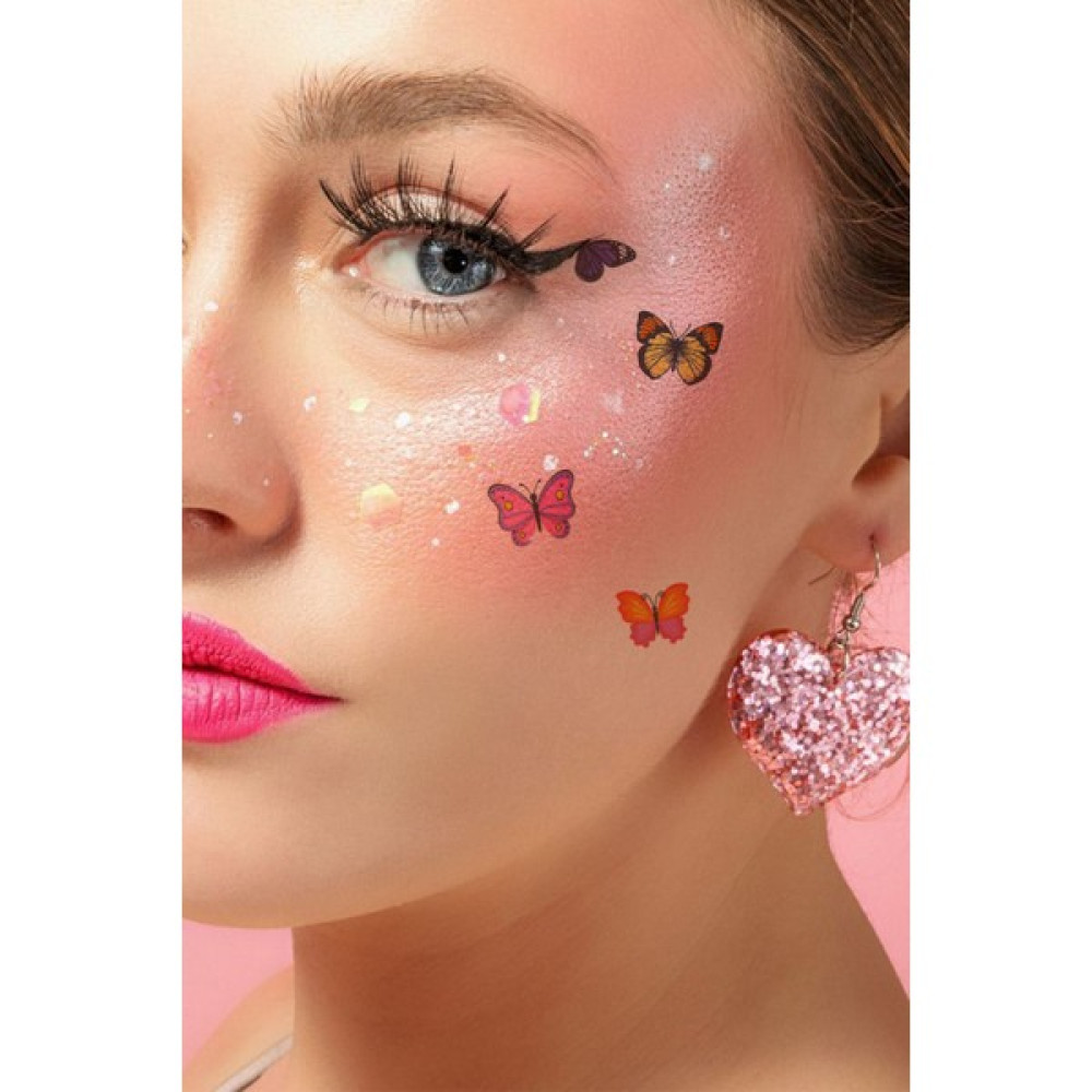 BP Tattoo Yüz Makyajı Kelebek Dövmesi Butterfly Tattoo Altın, Takı & Aksesuar Fiyatı