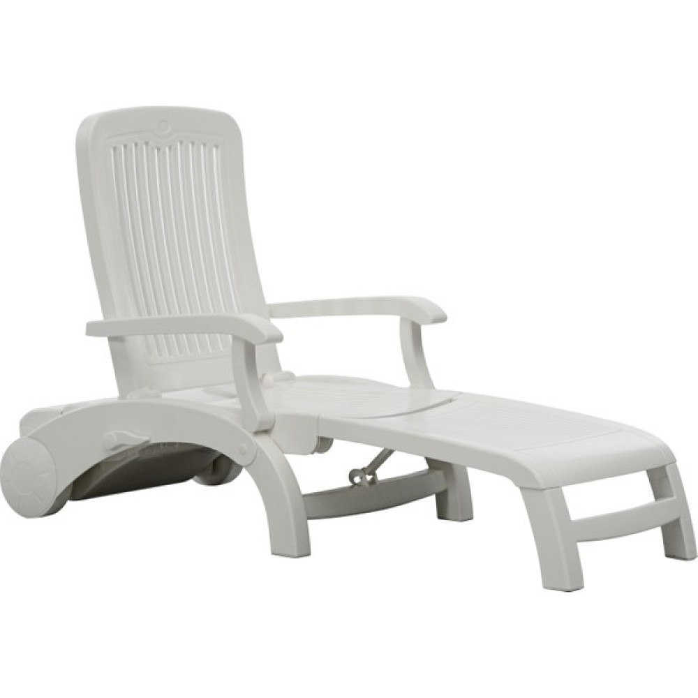BPlas Opera Katlanır Kasalı Şezlong - Beyaz - 80x195x100 Şezlong Fiyatı