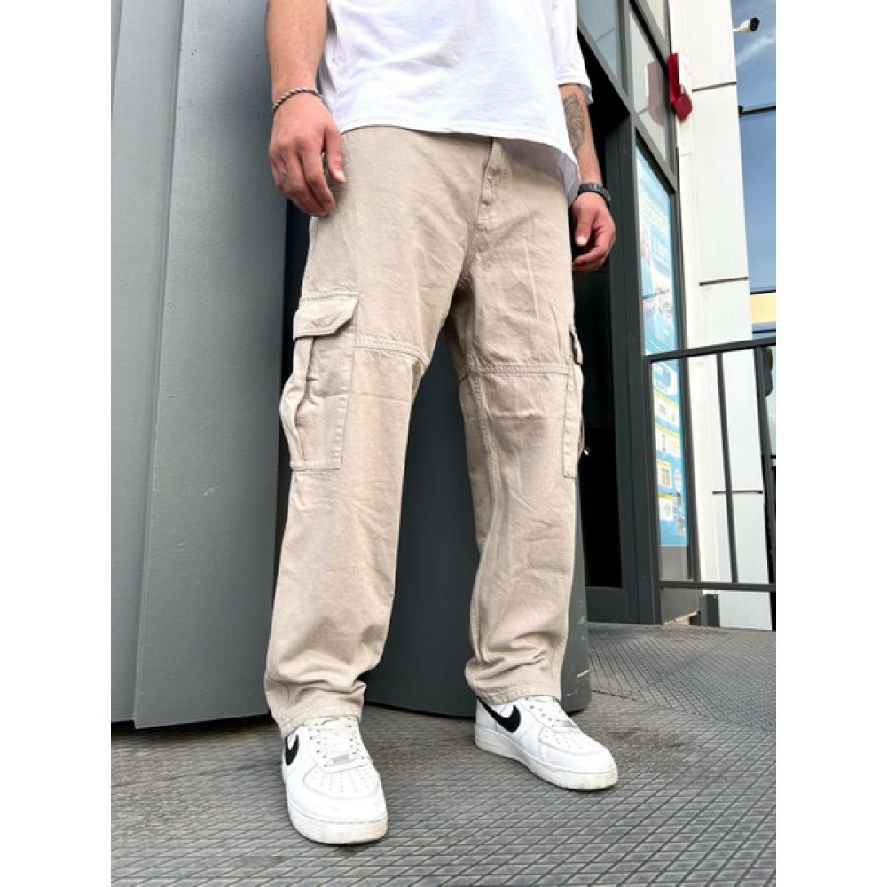 Bpm Premium Baggy Fit Kargo Pantolon Taş Erkek Pantolon Fiyatı