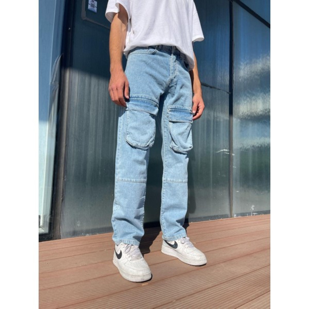 Bpm Premium Double Pocket Baggy Kot Pantolon Mavi Erkek Jeans / Kot Pantolon Fiyatı