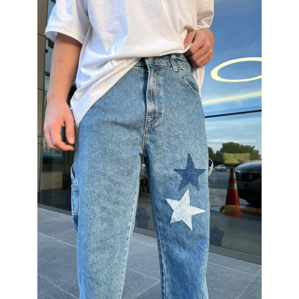 Bpm Premium Starry Patch Baggy Kot Pantolon Erkek Pantolon Fiyatı