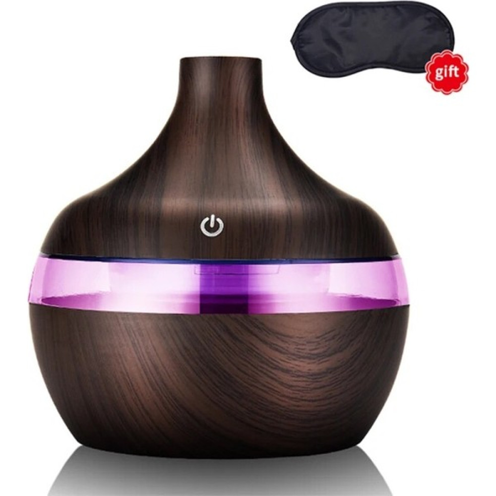 Bra2nd Elektrik Aroma Hava Diffuser Essential Air Humidifier Ultrasonic USB Wood Grain Humidifier Mini Mist Maker LED Light (Yurt Dışından) - Kahve Hava Temizleme - Nemlendirme Cihazları Fiyatı