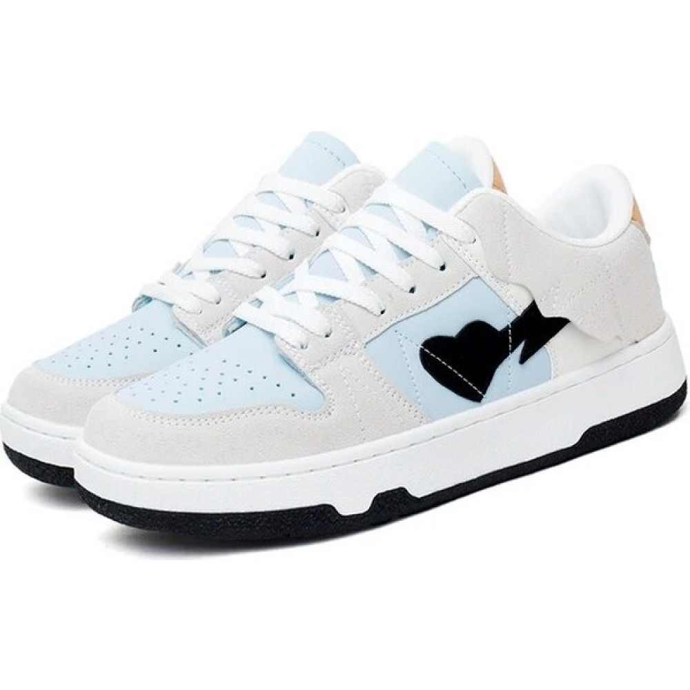 Bra2nd Y2K Lüks Sneakers Kalp Moda Kada Inlar Casuals Basketbol Tarzı Sneakers 2022 Yeni Çift Eğilim Dantel-Up Beyaz Mavi Ayakkabı Spor (Yurt Dışın... Spor Ayakkabı Fiyatı