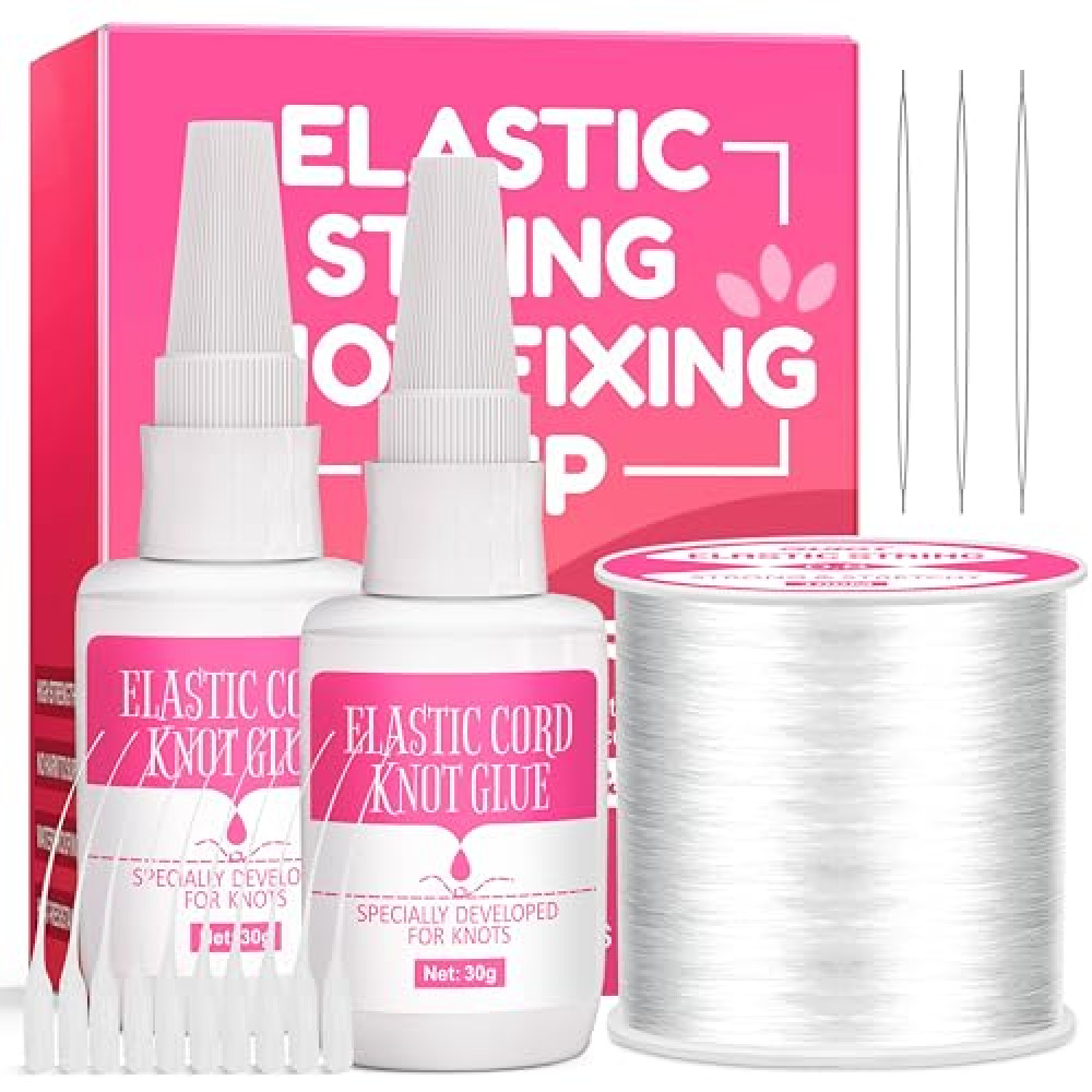 Bracelet String Glue to Keep Elastic String Stay Perfectly Tied for Clay Beads, Jewelry Glue with 0.8mm Elastic String for Bracelets, Bracelet Making Kit (30g*2). Gold, Jewelry & Accessories Fiyatı