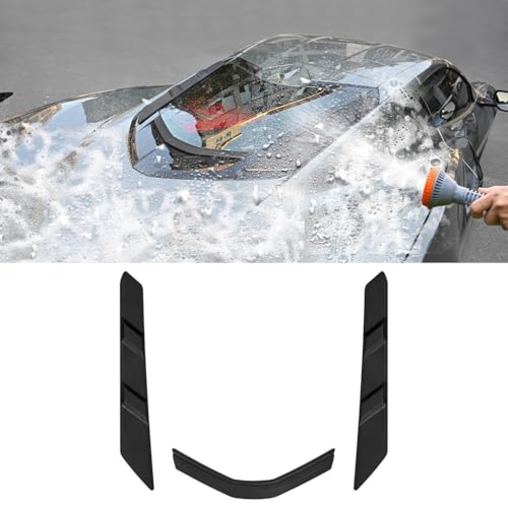 Bracingo Rear Engine Bay Vent Covers for Washing fit for Corvette C8 Stingray Z51 Coupe 2020-2024 Z06/E-Ray 2023-2024,Rear Window Vent Blocks While Washing,Back Engine Bay Scoops Vent Cover Protection