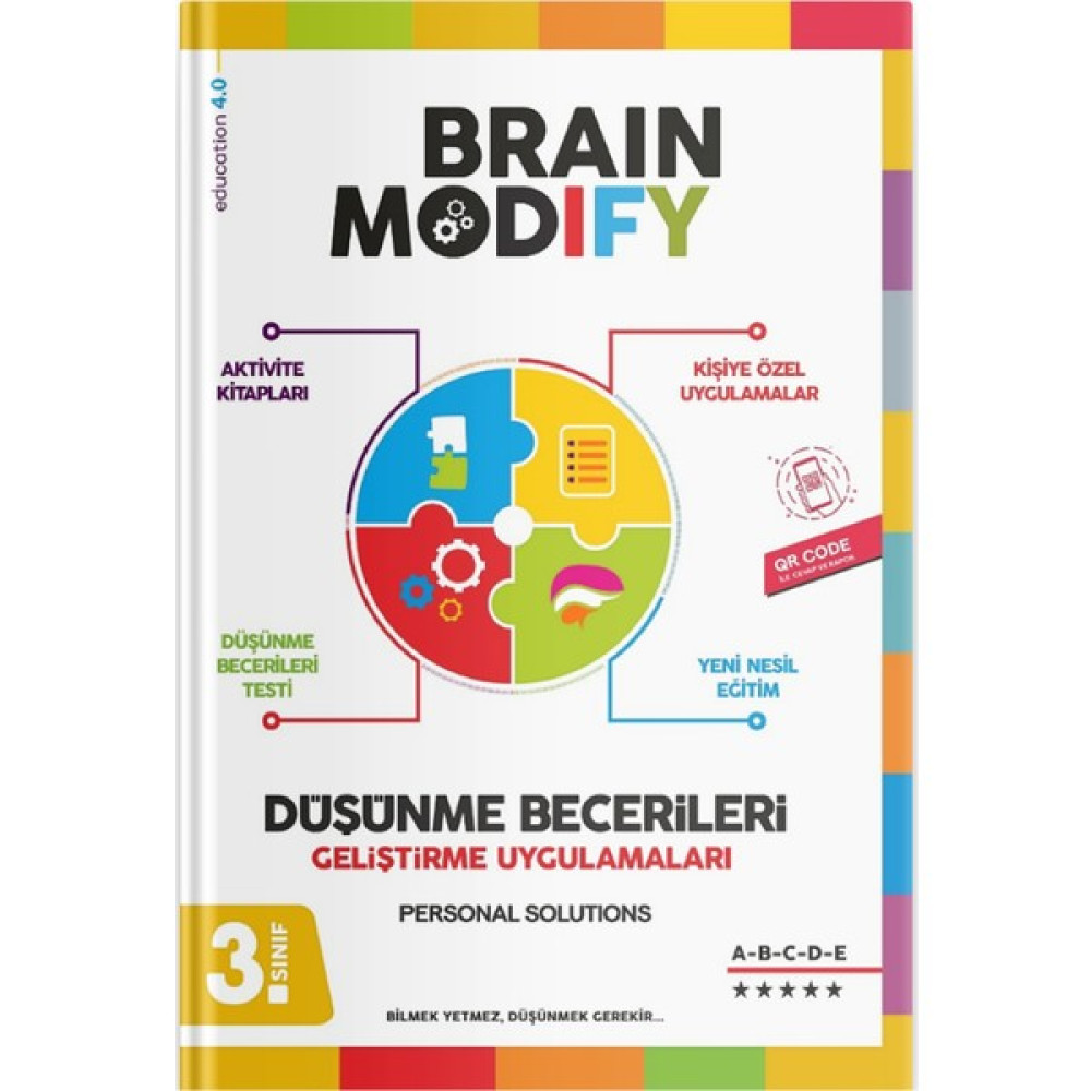 Brain Modify Düşünme Becerileri Geliştirme Uygulamaları Kitabı 3. Sınıf Zeka Geliştirici Kitaplar Fiyatı