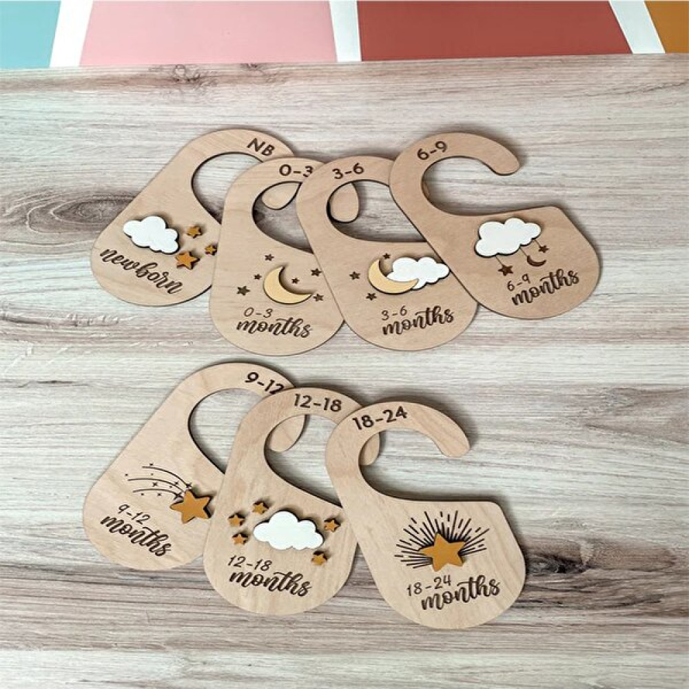 Brand House Doğal Ham Ahşap Kişileştirilebilir Bebek ve Çocuk Dolap Içi Elbise Bölücü - 18x8cm - Renkli Bebek Odası Tekstili Fiyatı