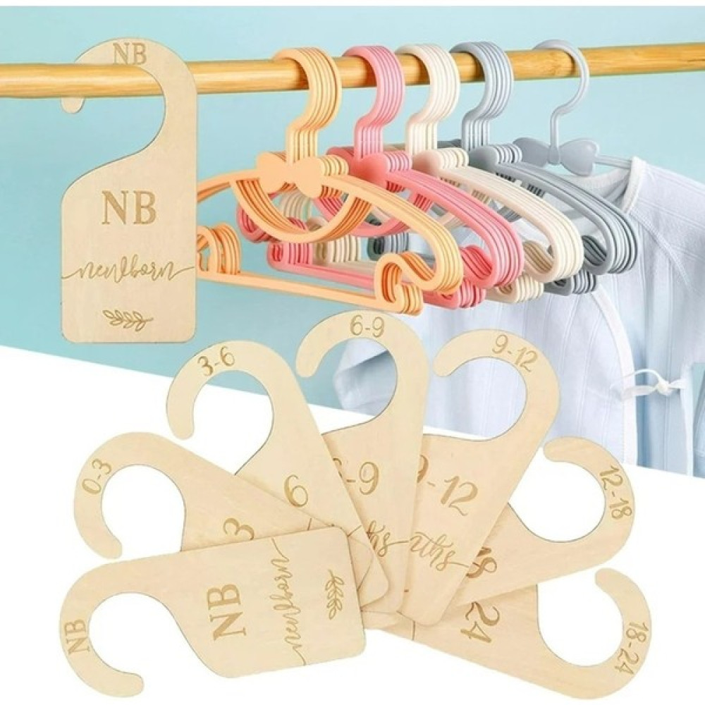 Brand House Doğal Ham Ahşap Kişileştirilebilir Sade Temalı Bebek ve Çocuk Dolap Içi Elbise Bölücü - 18x8cm - Renkli Bebek Odası Tekstili Fiyatı