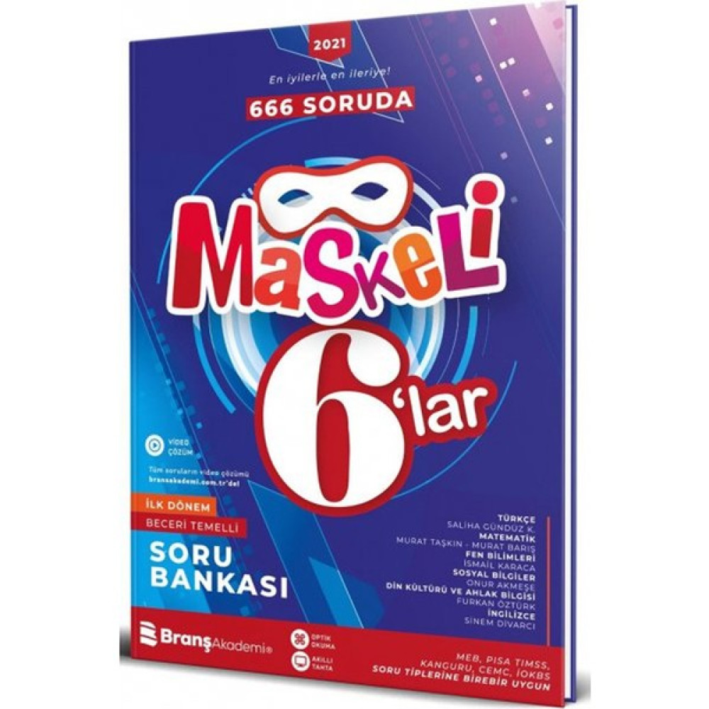 Branş Akademi Yayınları 6.Sınıf Maskeli 6'Lar Ilk Dönem Beceri Temelli Soru Bankası Tüm Dersler Fiyatı