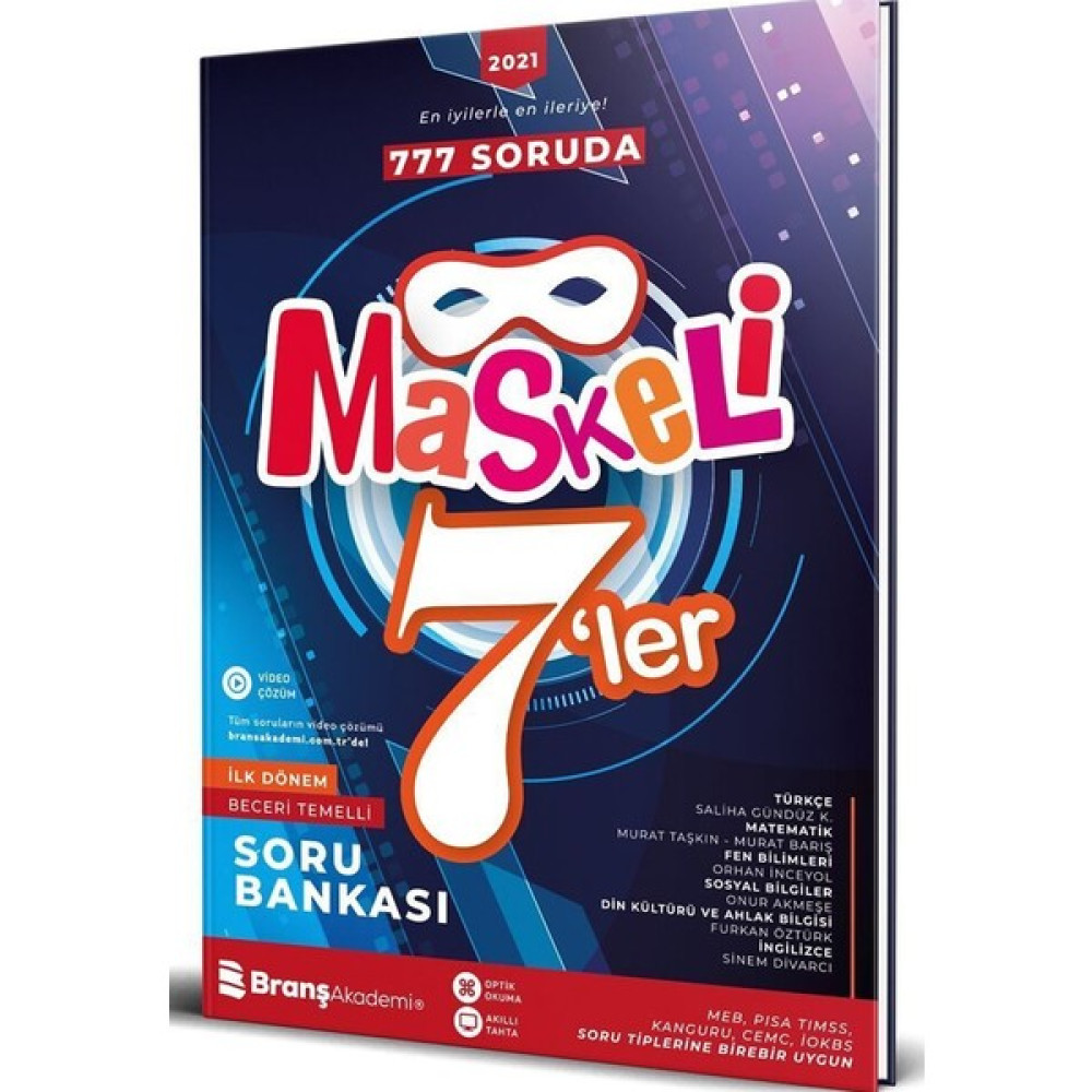 Branş Akademi Yayınları 7.Sınıf Maskeli 7'Ler Ilk Dönem Beceri Temelli Soru Bankası Tüm Dersler Fiyatı