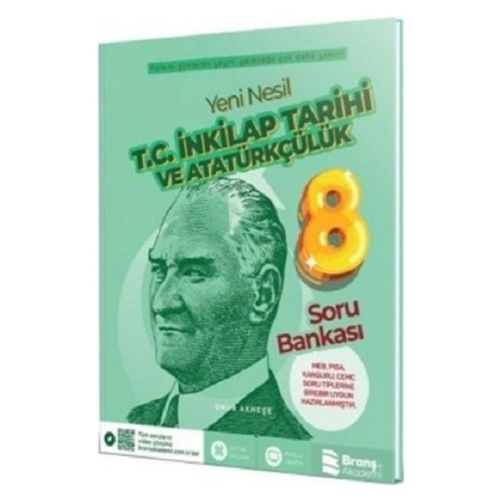 Branş Akademi Yayınları 8. Sınıf Yeni Nesil T.C. İnkılap Tarihi ve Atatürkçülük Soru Bankası Kaynak Kitapları Fiyatı