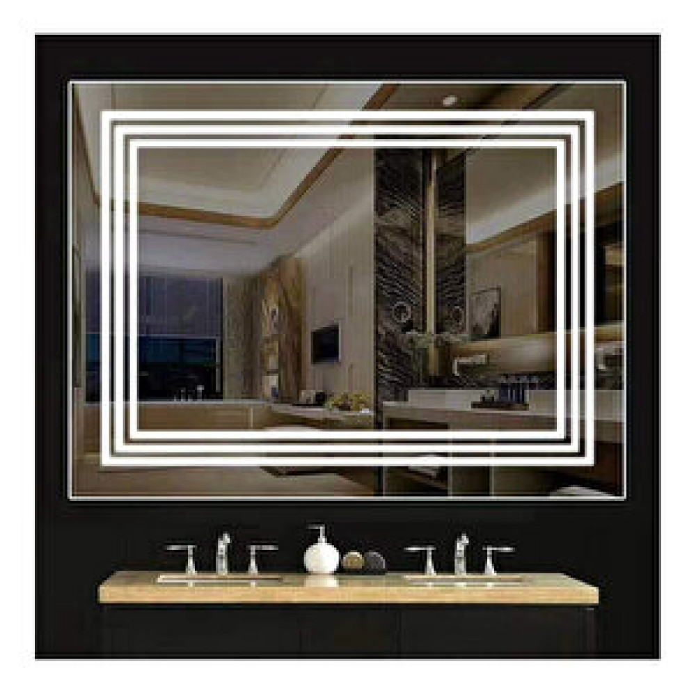 Brat K86080 Led Işıklı On/off Düğmeli Flotal Ayna 60x80 cm Banyo Aynası Fiyatı