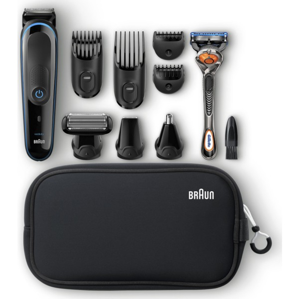 Braun MGK3980 Çoklu Bakım Kiti Siyah/Mavi - Saç ve Sakal Şekillendirme Için Dokuzu Bir Arada Hassas Şekillendirici + 9 in 1 Özel Tasarım Sert Ta... Tıraş Makineleri Fiyatı