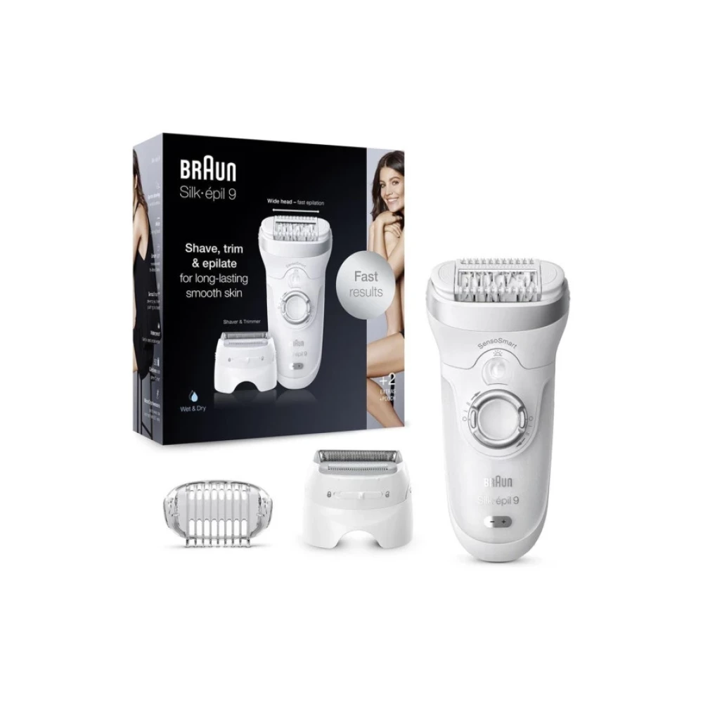 Braun Silk-Épil 9 9705 Sensosmart, Kablosuz, Islak&Kuru, 3 Ek Parçalı, 2'Si 1 Arada Epilatör Epilasyon Aletleri Fiyatı