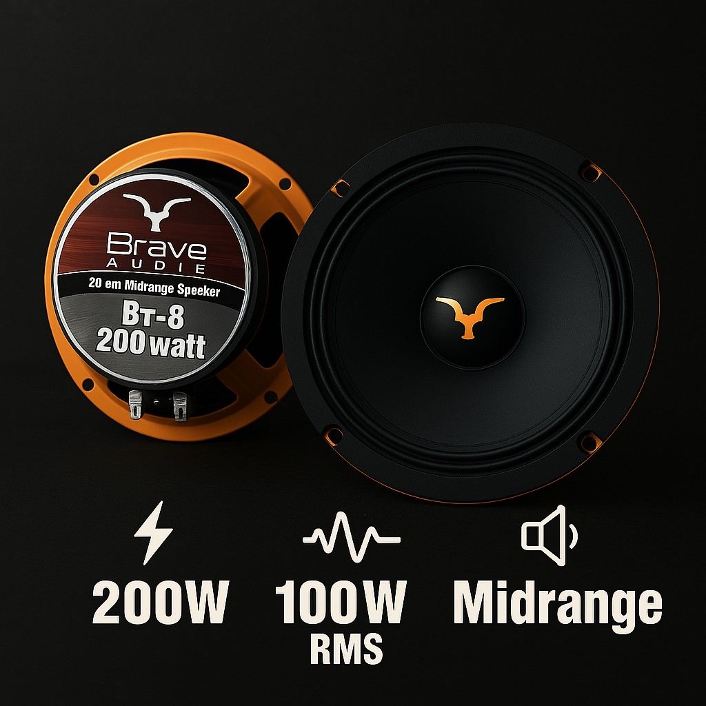 Brave 20cm Amfi Tipi 200w 100rms Midrange Hoparlör Takımı 2026 Özel Seri Bluetooth Hoparlör Fiyatı