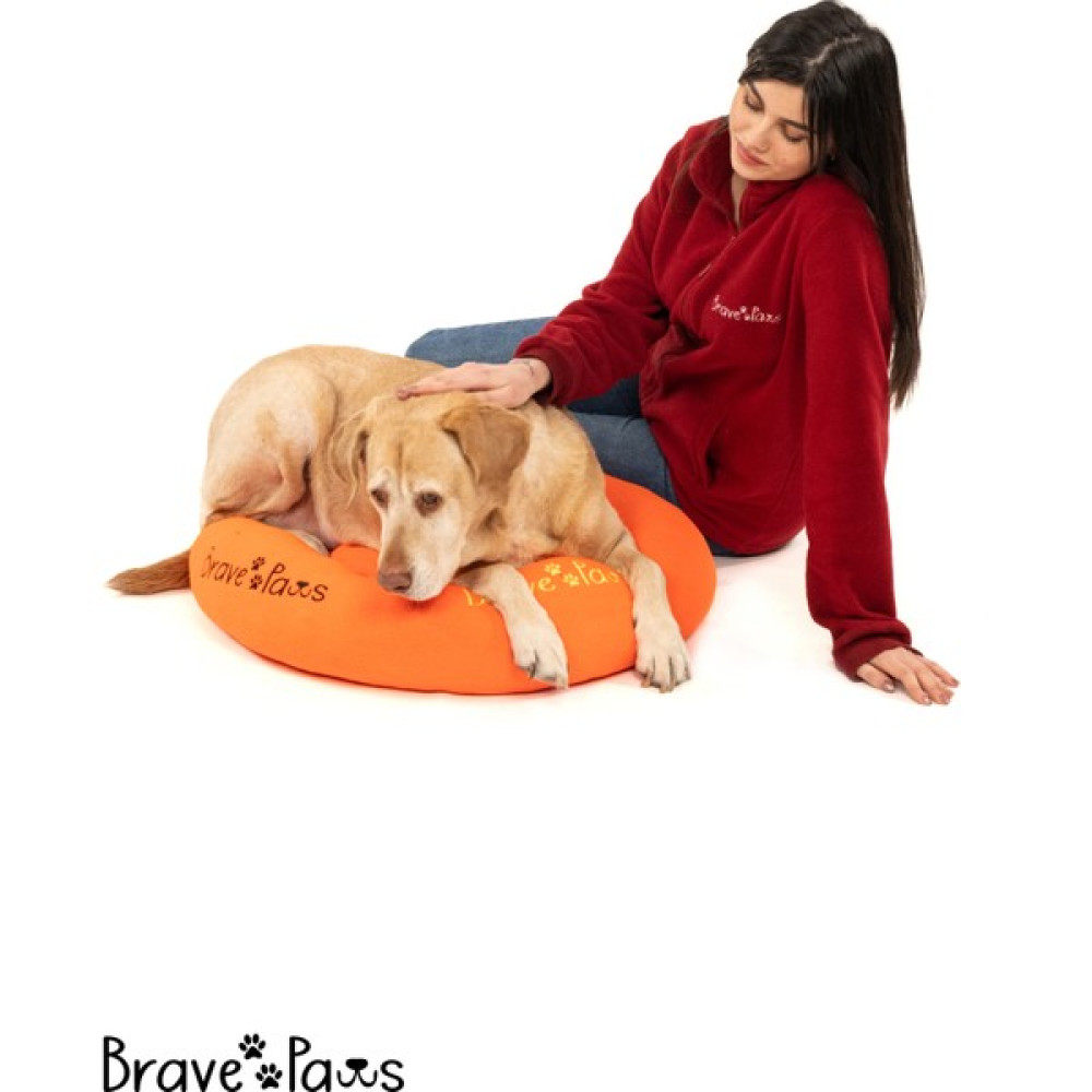 Brave Paws Polar Elyaf Dolgulu Yıkanabilir Simit Kedi ve Köpek Yatağı ÇAP:62CM - Turuncu - 60 x 60 cm Evcil Hayvan Ürünleri Fiyatı