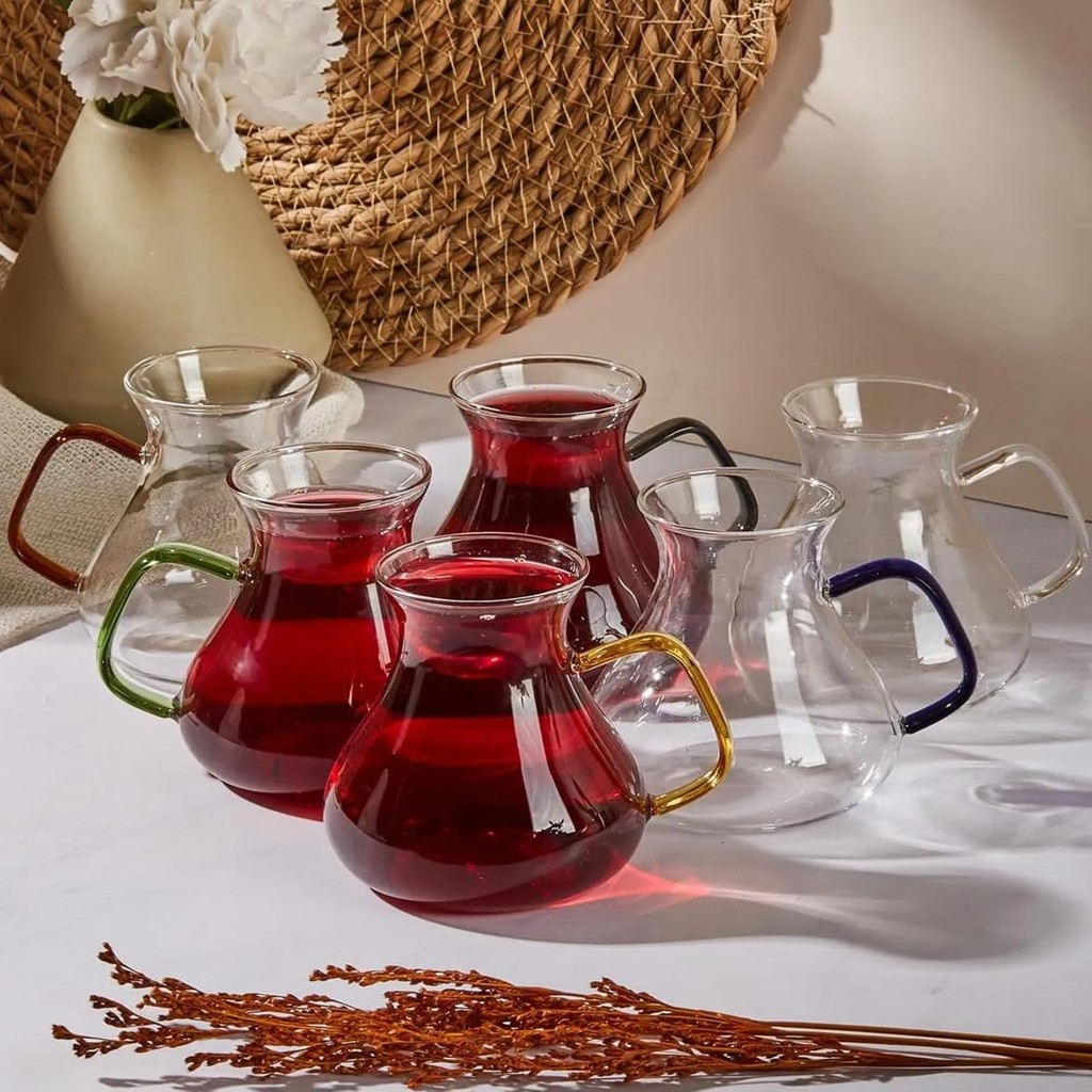 Braventa Collection Ehl-I Keyf Luster Renkli 6'lı Çay Bardağı Seti 200 ml - Standart Diğer Fiyatı